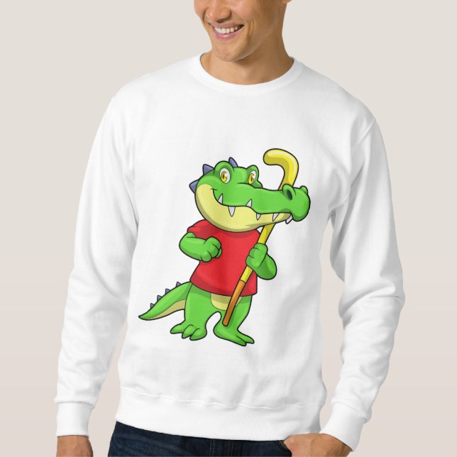 Sudadera Cocodrilo en hockey sobre hierba con palo (Anverso)