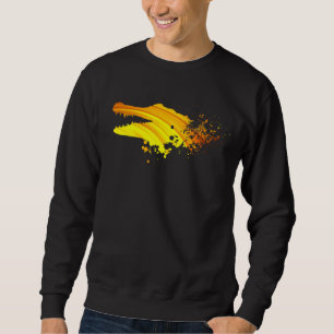 Sudadera Cocodrilo vintage Silhouette Reptile Alligator Cro
