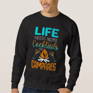 Sudadera Cócteles De La Vida De La Cabina Fogata Lago Bum C