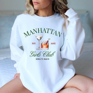 Sudadera Cócteles Elegantes Club de Chicas Verde y Rojo