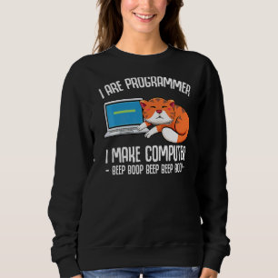 Sudadera Cod de enrutador de ingeniero de software Cat Kitt
