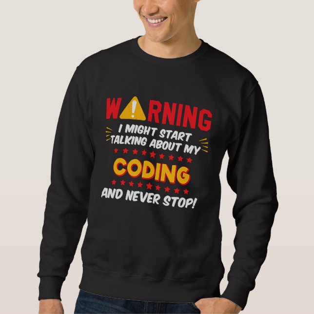 Sudadera Coder Computer Language Coding Joke Graphic (Anverso)