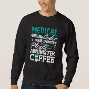 Sudadera Codificación de ICD del Asistente para café con có