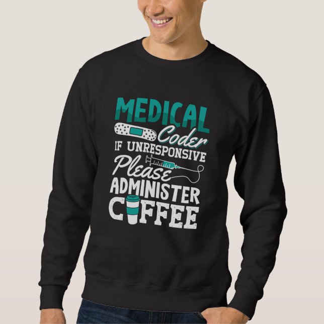 Sudadera Codificación de ICD del Asistente para café con có (Anverso)
