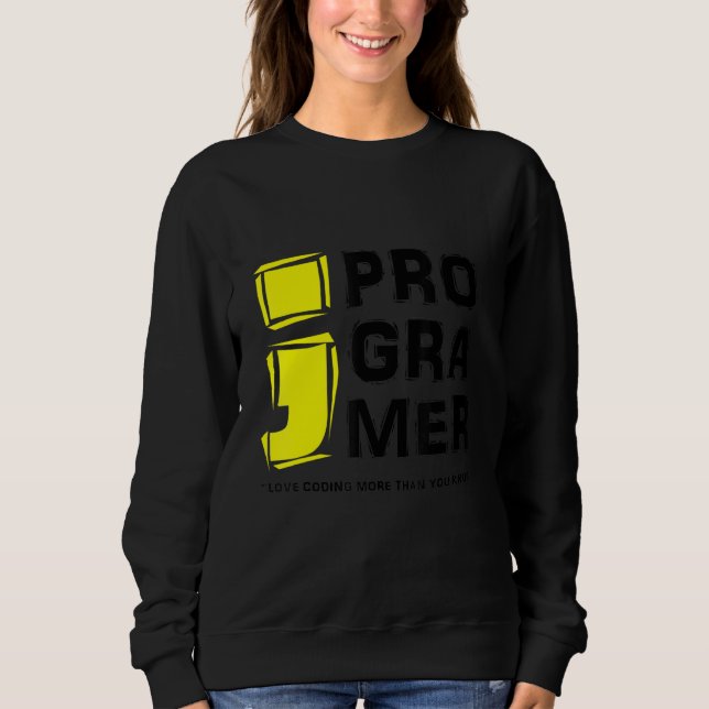 Sudadera Codificar Programador Informático Amo Codificación (Anverso)