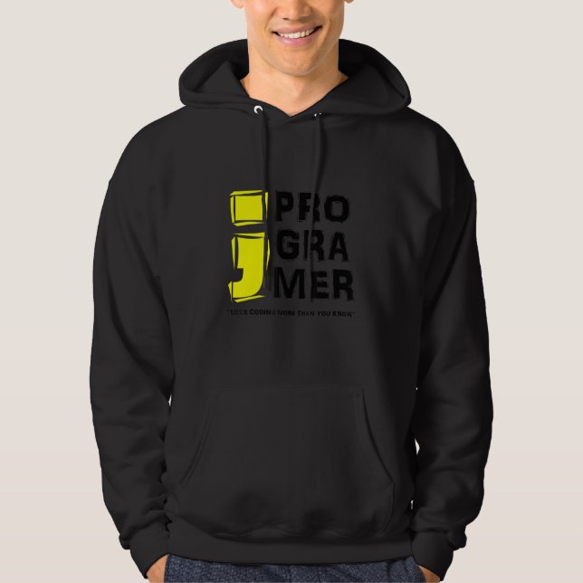 Sudadera Codificar Programador Informático Amo Codificación (Anverso)