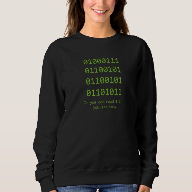 Sudadera Código Binario   Programador Informático Desarroll (Anverso)