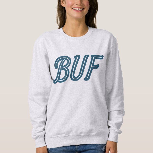 Sudadera Código BUF Buffalo Airport - Aviación Buffalo NY (Anverso)