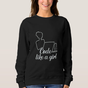Sudadera Código Como Chica Para Programadoras Mujeres Chica