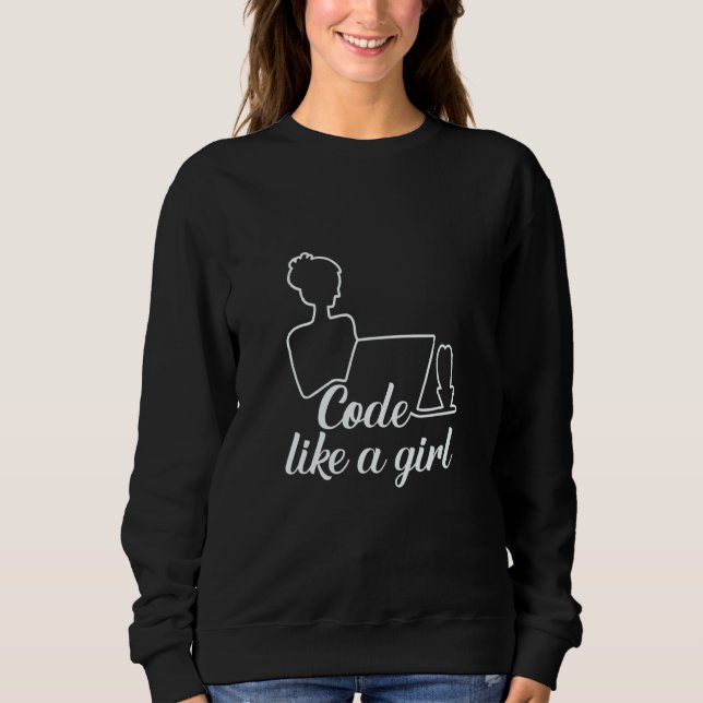 Sudadera Código Como Chica Para Programadoras Mujeres Chica (Anverso)