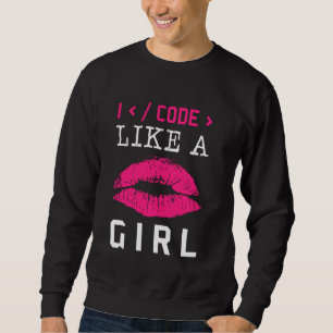 Sudadera Código Como Un Chica Lips Software De Programación