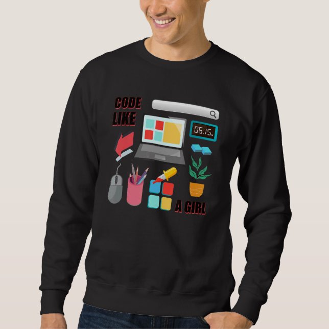 Sudadera Código Como Un Desarrollador De Software Programad (Anverso)