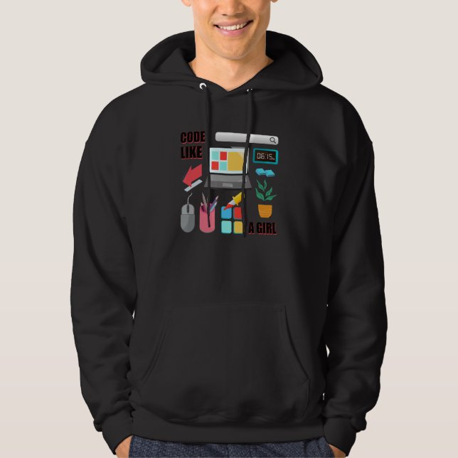 Sudadera Código Como Un Desarrollador De Software Programad (Anverso)