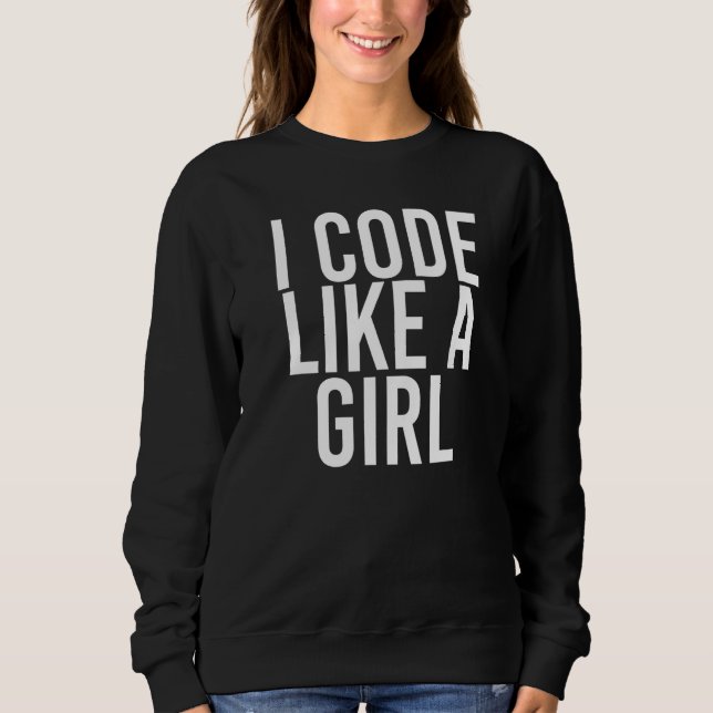 Sudadera Codigo Como Un Programador Chica Nervioso Idea (Anverso)