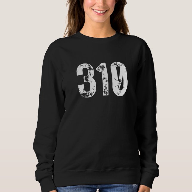 Sudadera Código de área 310 Los Angeles CA Área de teléfono (Anverso)