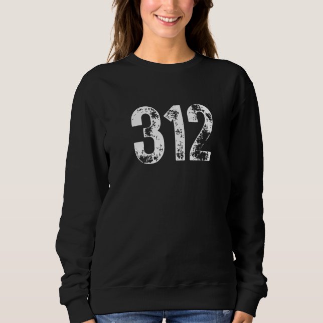 Sudadera Código de área 312 Chicago IL Teléfono móvil Códig (Anverso)