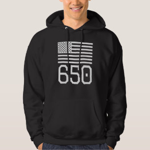 Sudadera Código De Área 650 Bandera Estadounidense Usa San 