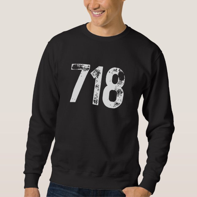 Sudadera Código de área 718 Nueva York NY Compañía de área  (Anverso)