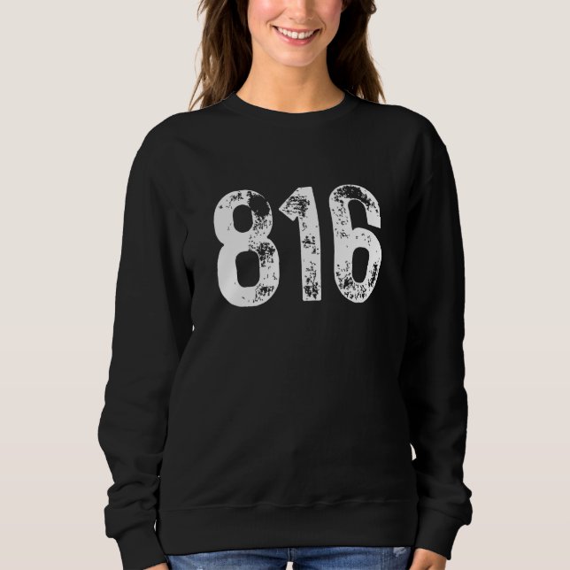 Sudadera Código de área 816 Kansas City MO Área de teléfono (Anverso)