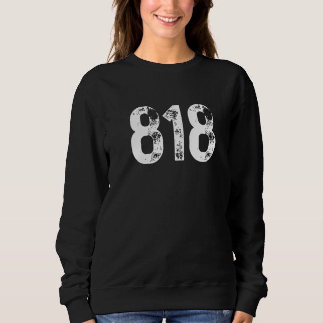 Sudadera Código de área 818 Los Ángeles CA Área de teléfono (Anverso)