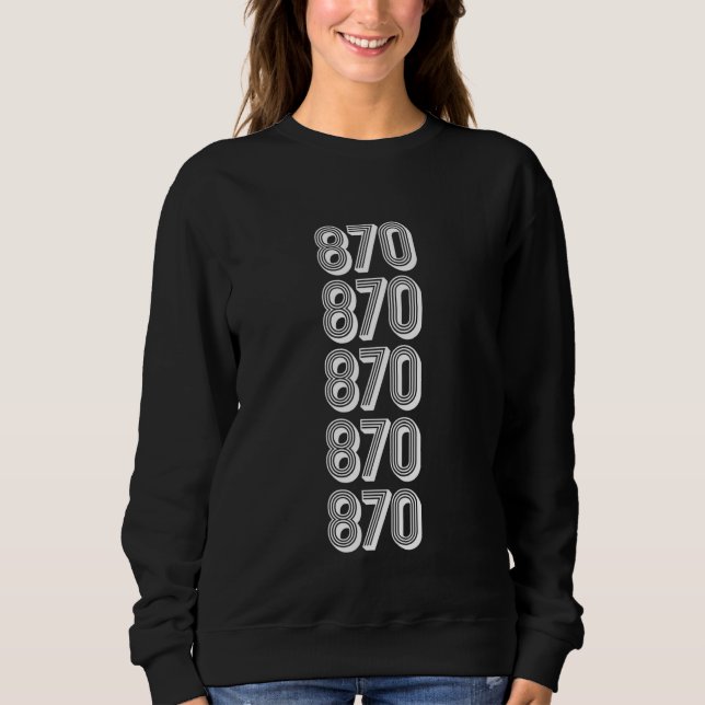 Sudadera Código de área 870 Chicago IL (Anverso)