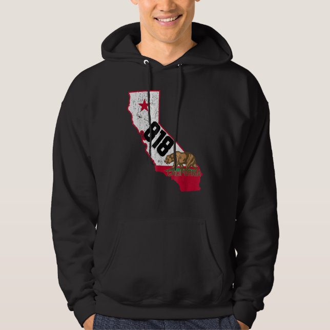 Sudadera Código de área de Burbank 818 Número de teléfono C (Anverso)