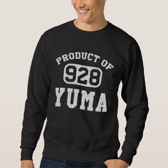 Sudadera Código de Área Vintage Retro Yuma Arizona (Anverso)
