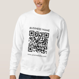 Sudadera Código de barras de código QR de plantilla elegant
