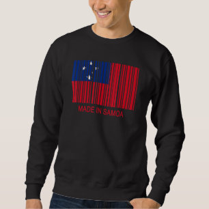 Sudadera Código de barras de la bandera de Samoa
