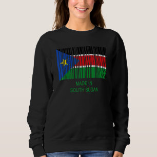 Sudadera Código de barras de la bandera de Sudán del Sur