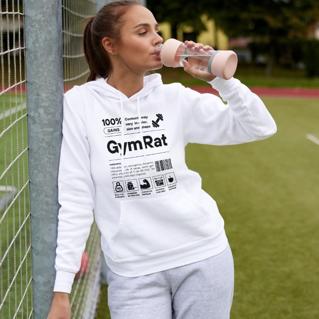Sudadera Código de barras del Chica GymRat Funny Workout Fi (Subido por el creador)