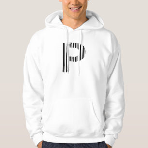 Sudadera CÓDIGO DE BARRAS LETRA P Patrón de código de barra