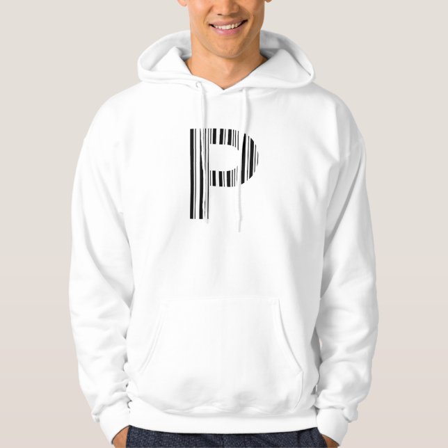 Sudadera CÓDIGO DE BARRAS LETRA P Patrón de código de barra (Anverso)