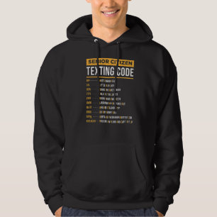 Sudadera Código de texto para abuelo de la anciana ciudadan