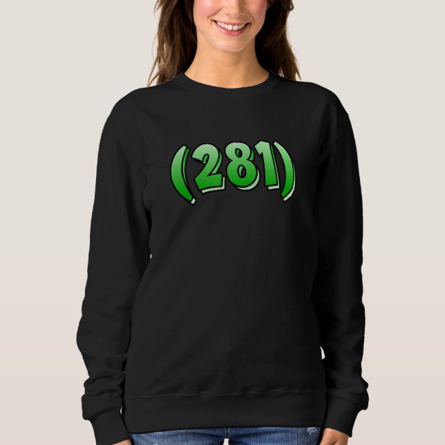 Sudadera Código del Área 281 de Texas Houston Pasadena Pear (Anverso)