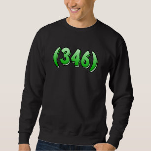 Sudadera Código del Área 346 de Texas Houston Pasadena Pear