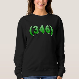 Sudadera Código del Área 346 de Texas Houston Pasadena Pear