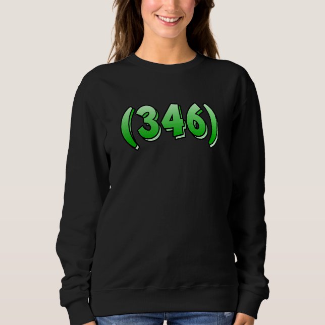 Sudadera Código del Área 346 de Texas Houston Pasadena Pear (Anverso)