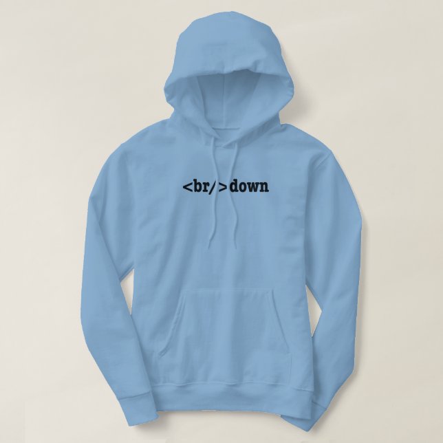 Sudadera código HTML de descomposición (Diseño del anverso)