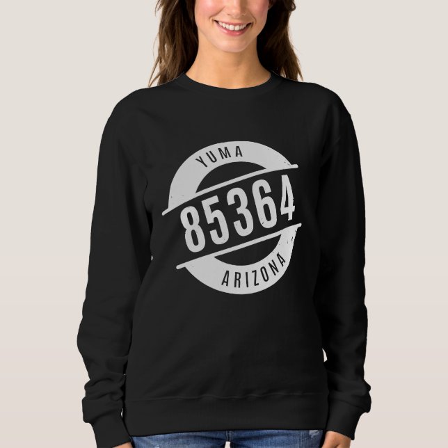 Sudadera Código postal de Yuma Arizona 85364 angustiado (Anverso)