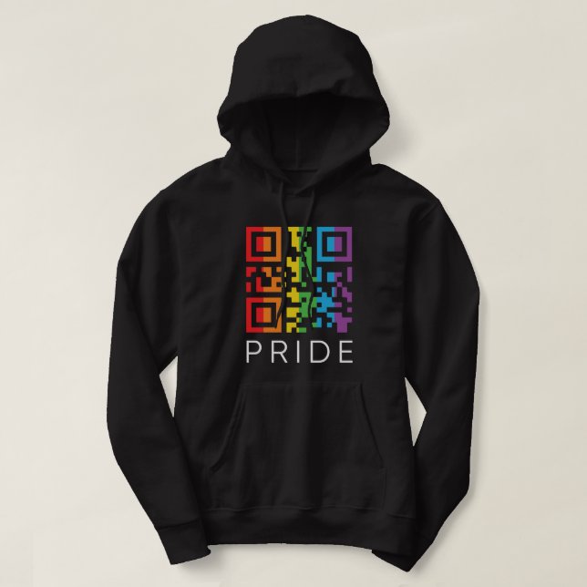 Sudadera Código QR del Arcoiris Orgullo LGBTQIA+ (Diseño del anverso)