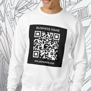 Sudadera Código QR editable (generado al instante) Negro