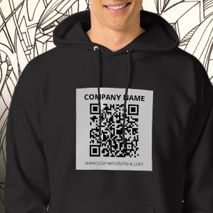 Sudadera Código QR editable y diseño personalizable simple