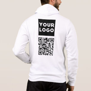 Sudadera Código QR editable y logotipo o imagen de su empre
