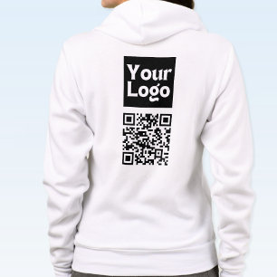 Sudadera Código QR editable y su logotipo comercial o image