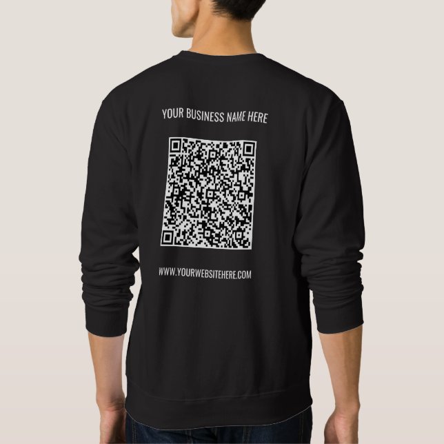 Sudadera Código QR y Personalizado Mensajes de texto para s (Reverso)
