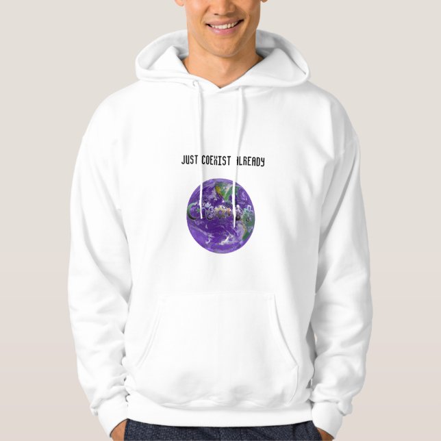 Sudadera Coexiste la camiseta de la paz (Anverso)