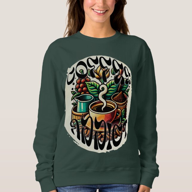 Sudadera Coffee Addict (Anverso)