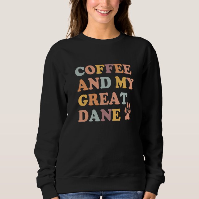 Sudadera Coffee and My Great Dane Coffee Harlequin Great Da (Anverso)