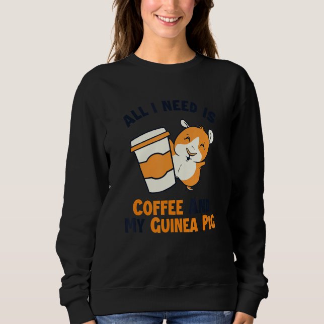 Sudadera Coffee and my Guinea Pig Guinea Pig Breeder Guinea (Anverso)